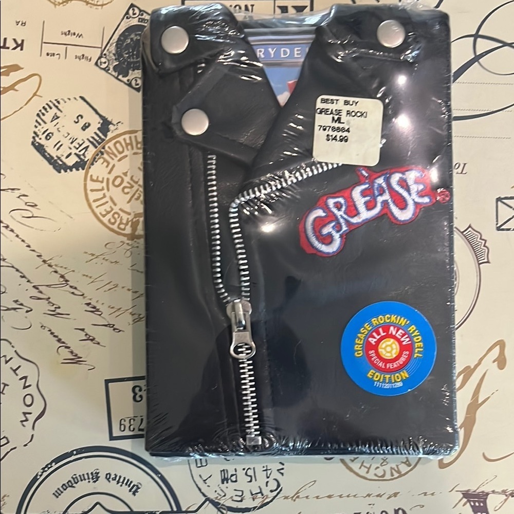Grease Black Faux Leather Jacket dvd